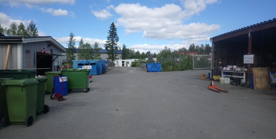Vy över Malå Återvinningscentral
